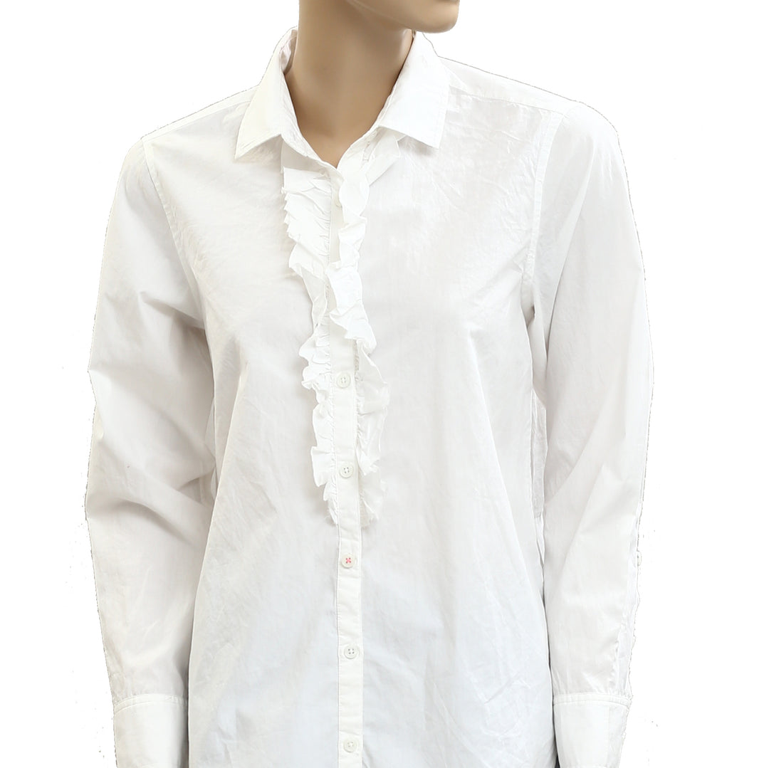 Kerri Rosenthal Mia Ruffle Front Tunic Shirt Top