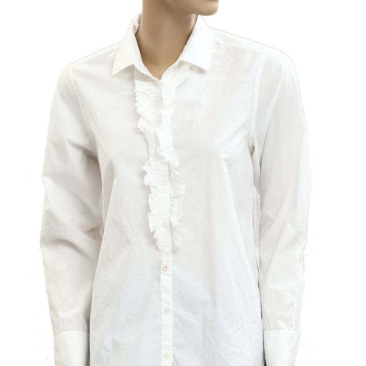 Kerri Rosenthal Mia Ruffle Front Tunic Shirt Top