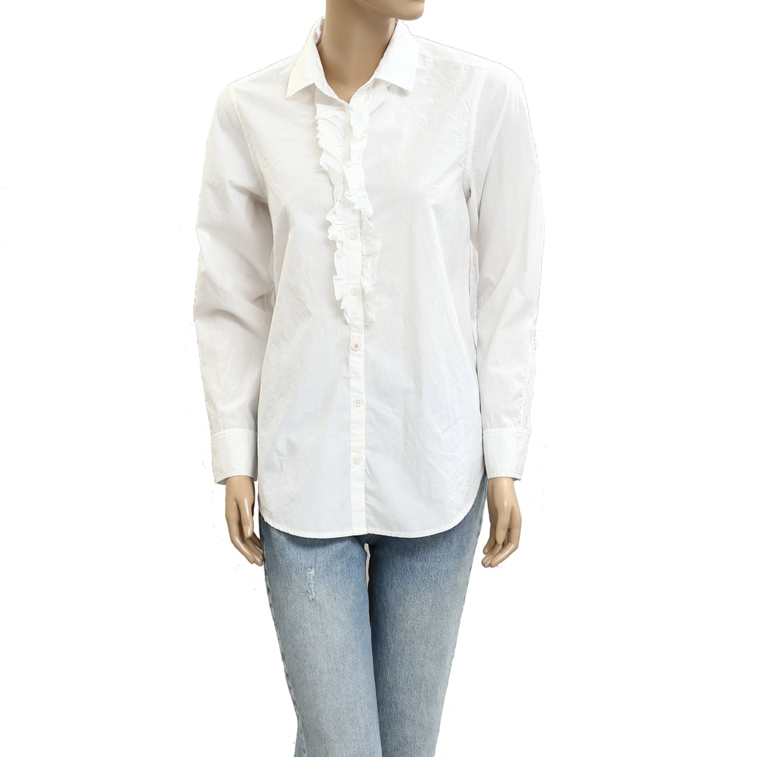 Kerri Rosenthal Mia Ruffle Front Tunic Shirt Top