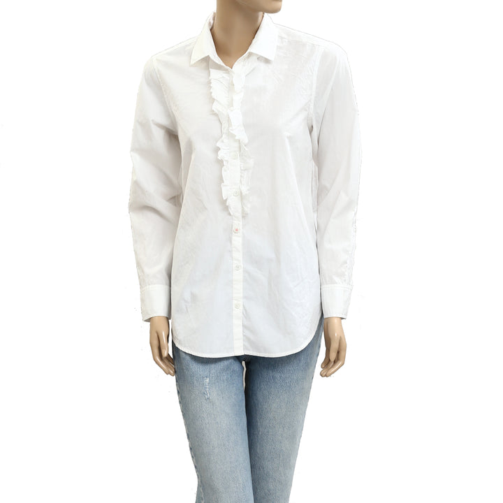 Kerri Rosenthal Mia Ruffle Front Tunic Shirt Top