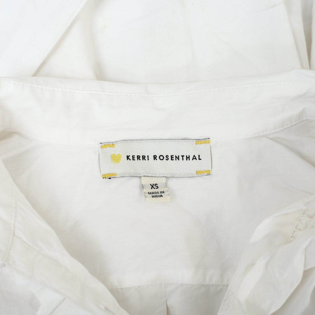 Kerri Rosenthal Mia Ruffle Front Tunic Shirt Top