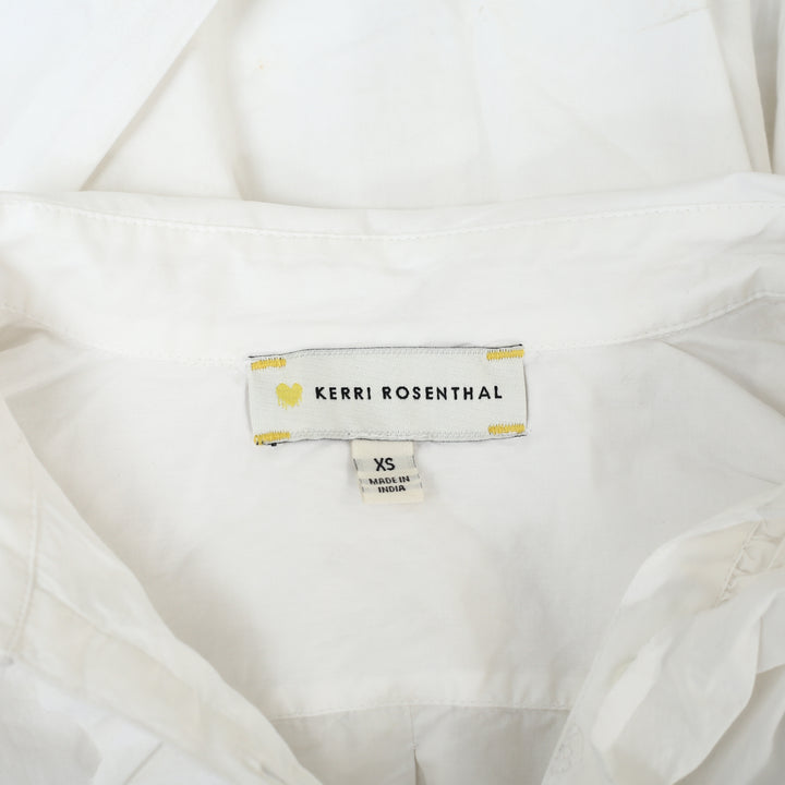 Kerri Rosenthal Mia Ruffle Front Tunic Shirt Top