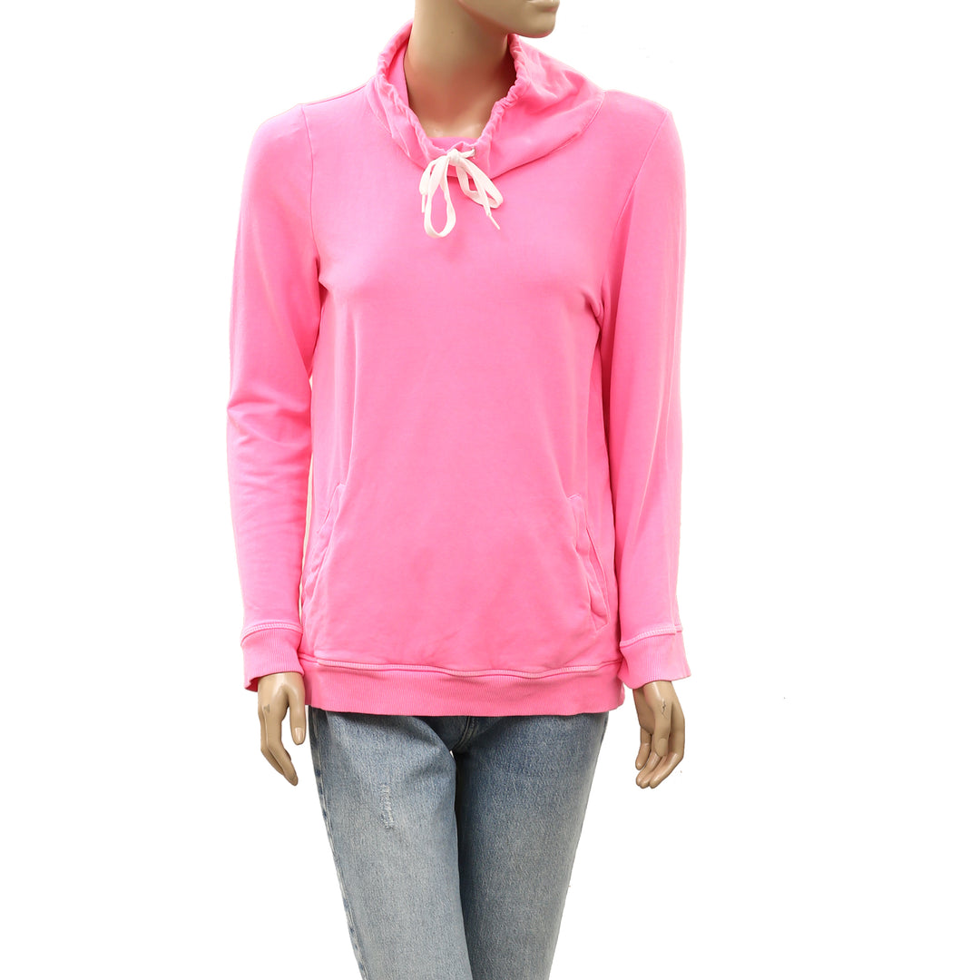 Talbots Funnel Neck Pullover Ribbed Sweatshirt Top