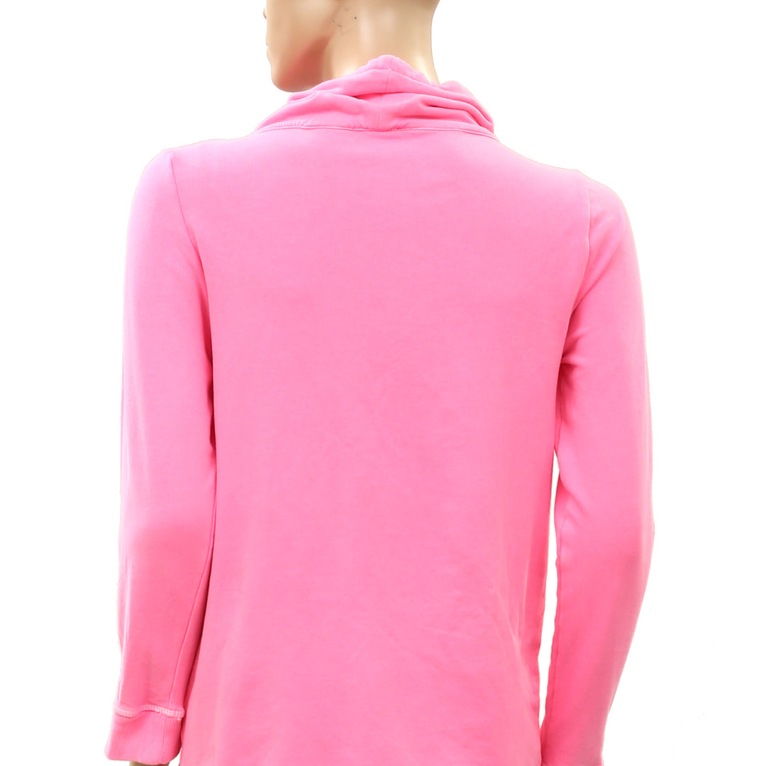 Talbots Funnel Neck Pullover Ribbed Sweatshirt Top