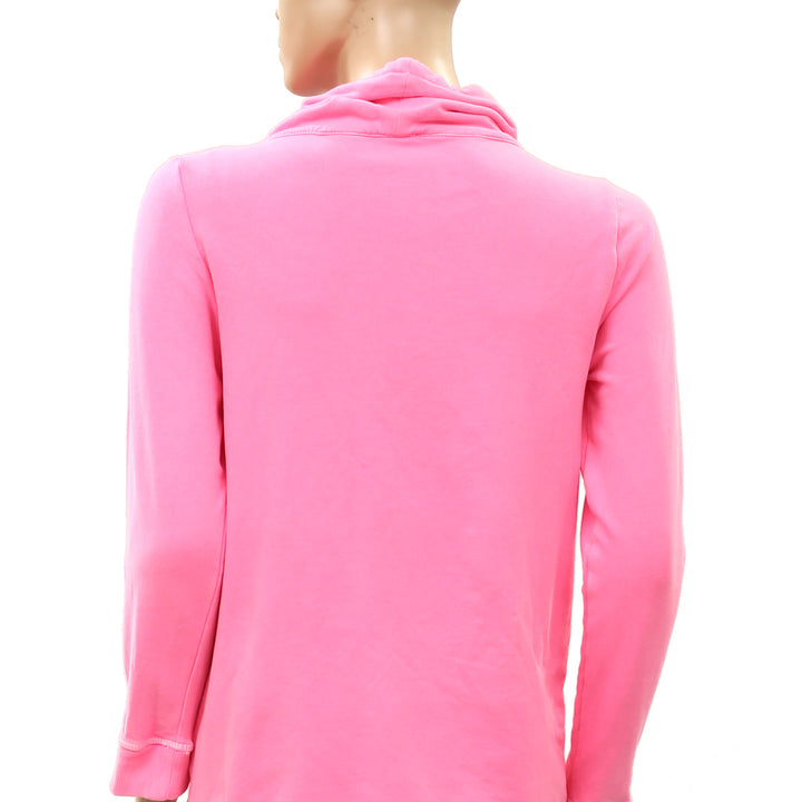 Talbots Funnel Neck Pullover Ribbed Sweatshirt Top