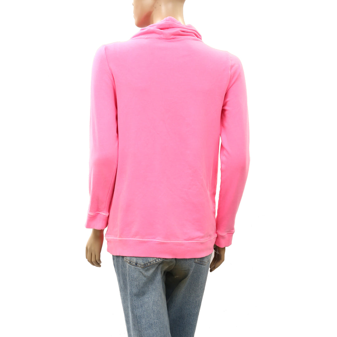 Talbots Funnel Neck Pullover Ribbed Sweatshirt Top