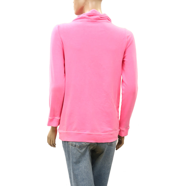 Talbots Funnel Neck Pullover Ribbed Sweatshirt Top