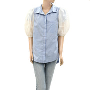 Pernille Rosenkilde Anthropologie Menswear Buttondown Shirt Blouse Top