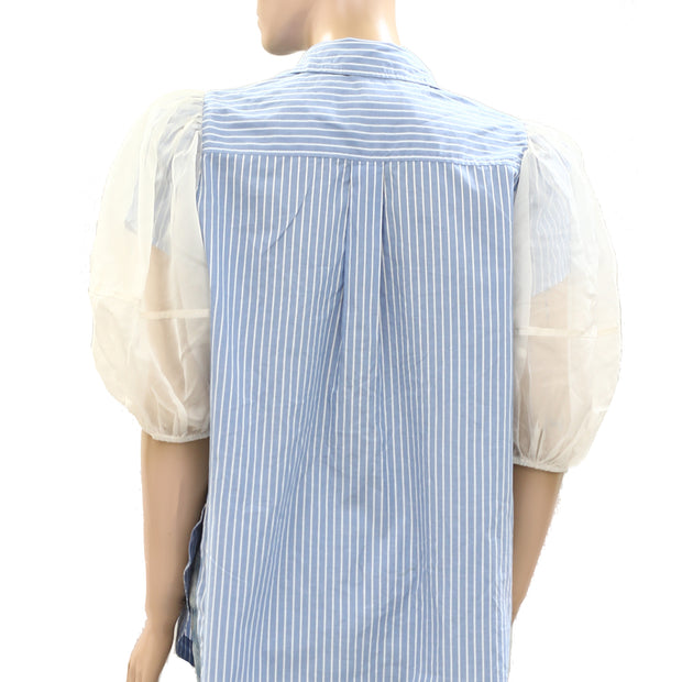 Pernille Rosenkilde Anthropologie Menswear Buttondown Shirt Blouse Top