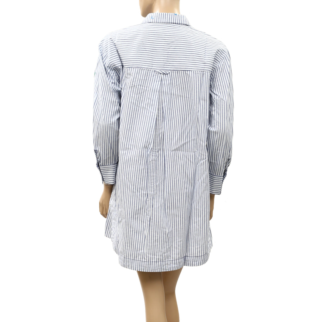 Anthropologie Pilcro Paint Splatter Long-Sleeve Shirt Dress