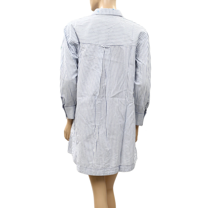 Anthropologie Pilcro Paint Splatter Long-Sleeve Shirt Dress