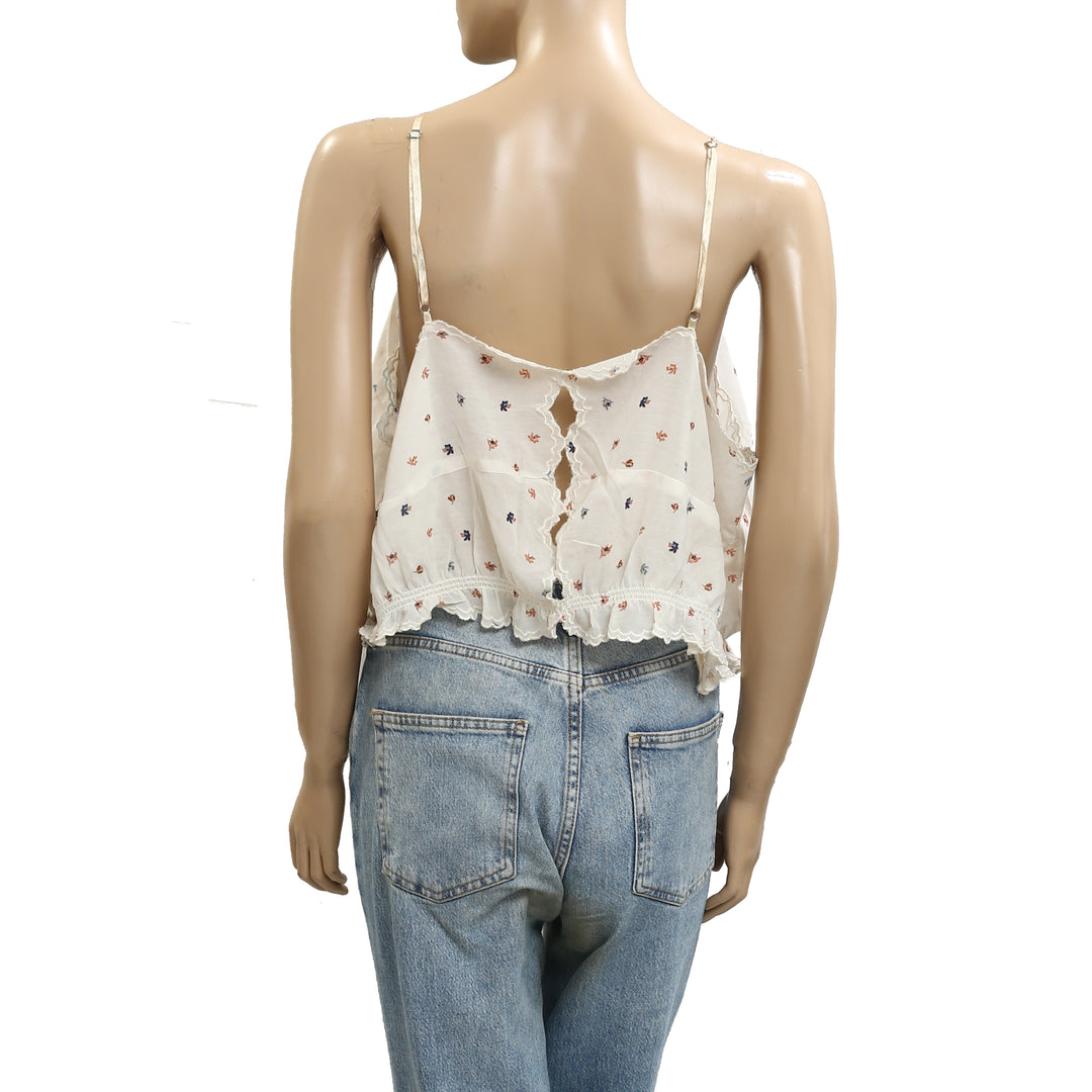 By Anthropologie Handkerchief Crop Tank Top