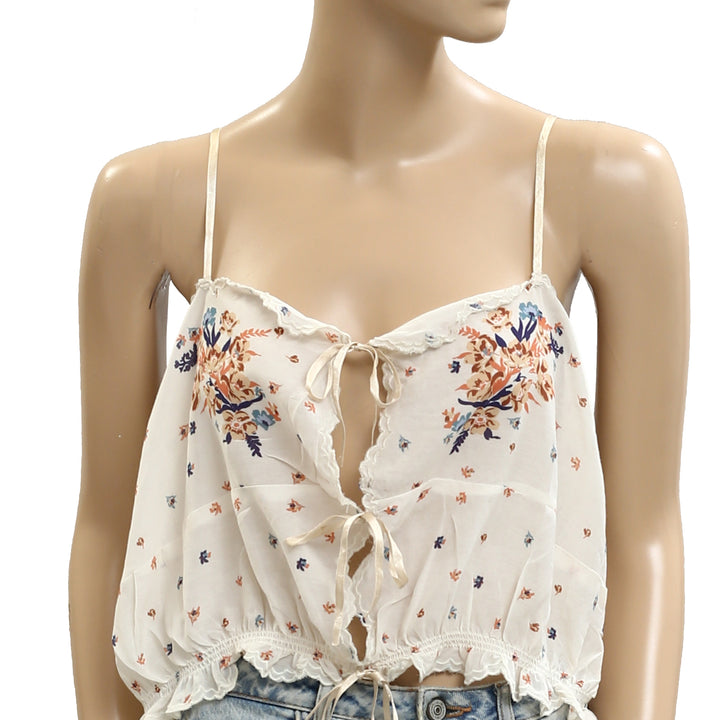 By Anthropologie Handkerchief Crop Tank Top