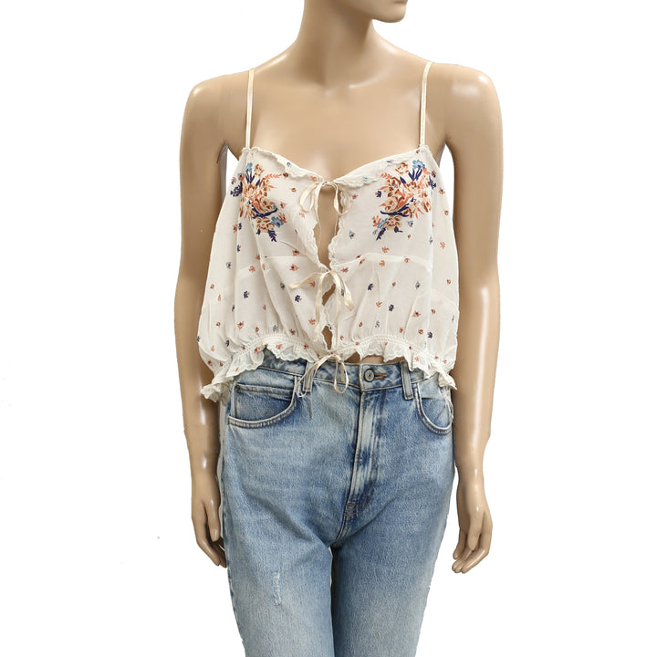 By Anthropologie Handkerchief Crop Tank Top