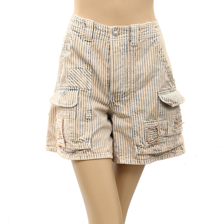 Free People We The Free Day Dreamer Railroad Cargo Shorts