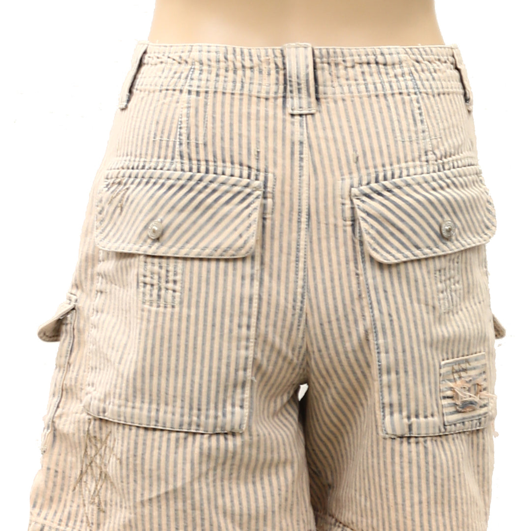 Free People We The Free Day Dreamer Railroad Cargo Shorts