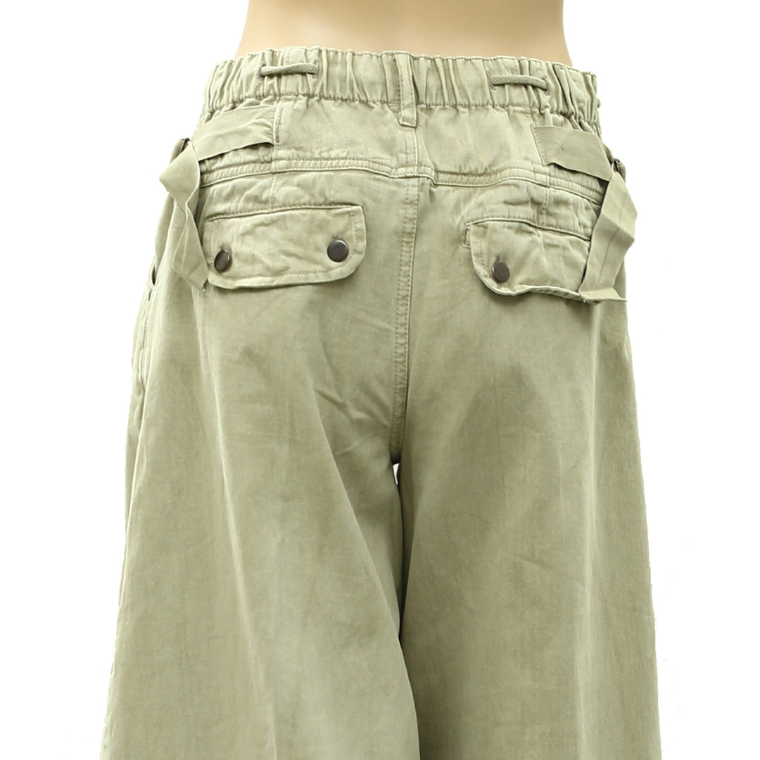 Free People Julien Wide-Leg Chino Trouser Pants