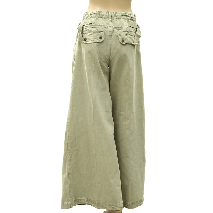 Free People Julien Wide-Leg Chino Trouser Pants
