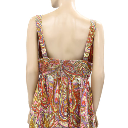 Love The Label Anthropologie Floral Printed Smocked Maxi Dress S