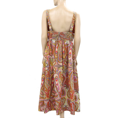 Love The Label Anthropologie Floral Printed Smocked Maxi Dress S