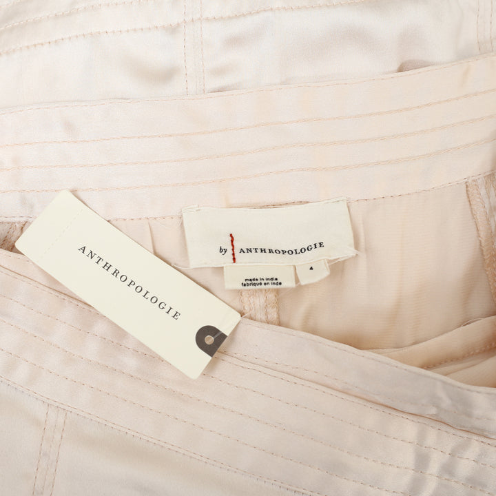 By Anthropologie Silky Satin Cargo Utility Mini Skir