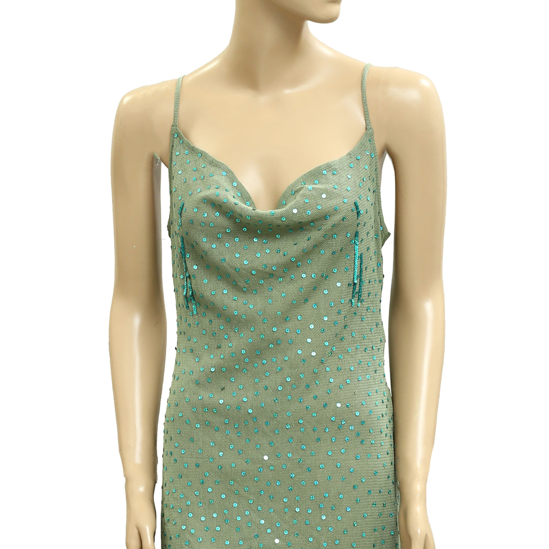 Free People Sequin Embellished Slip Mini Dress