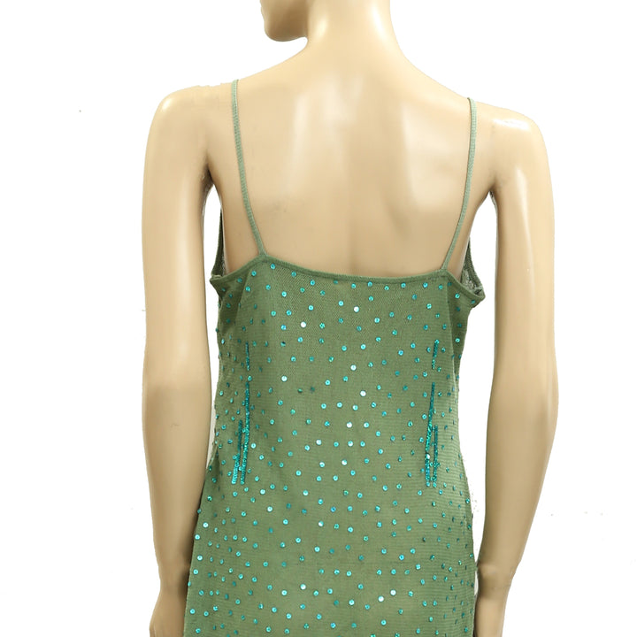 Free People Sequin Embellished Slip Mini Dress