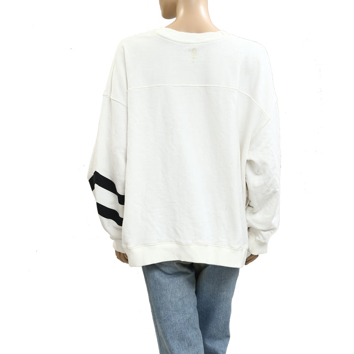 Free People FP Movement All Star Buti Logo Pullover Sweatshirt Top