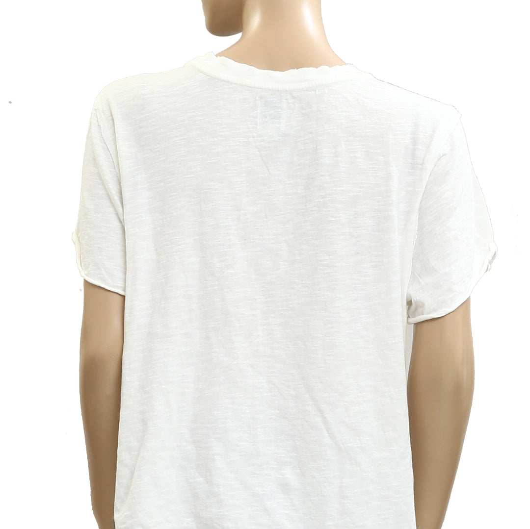 Maeve Anthropologie Embroidered Tee Blouse Top