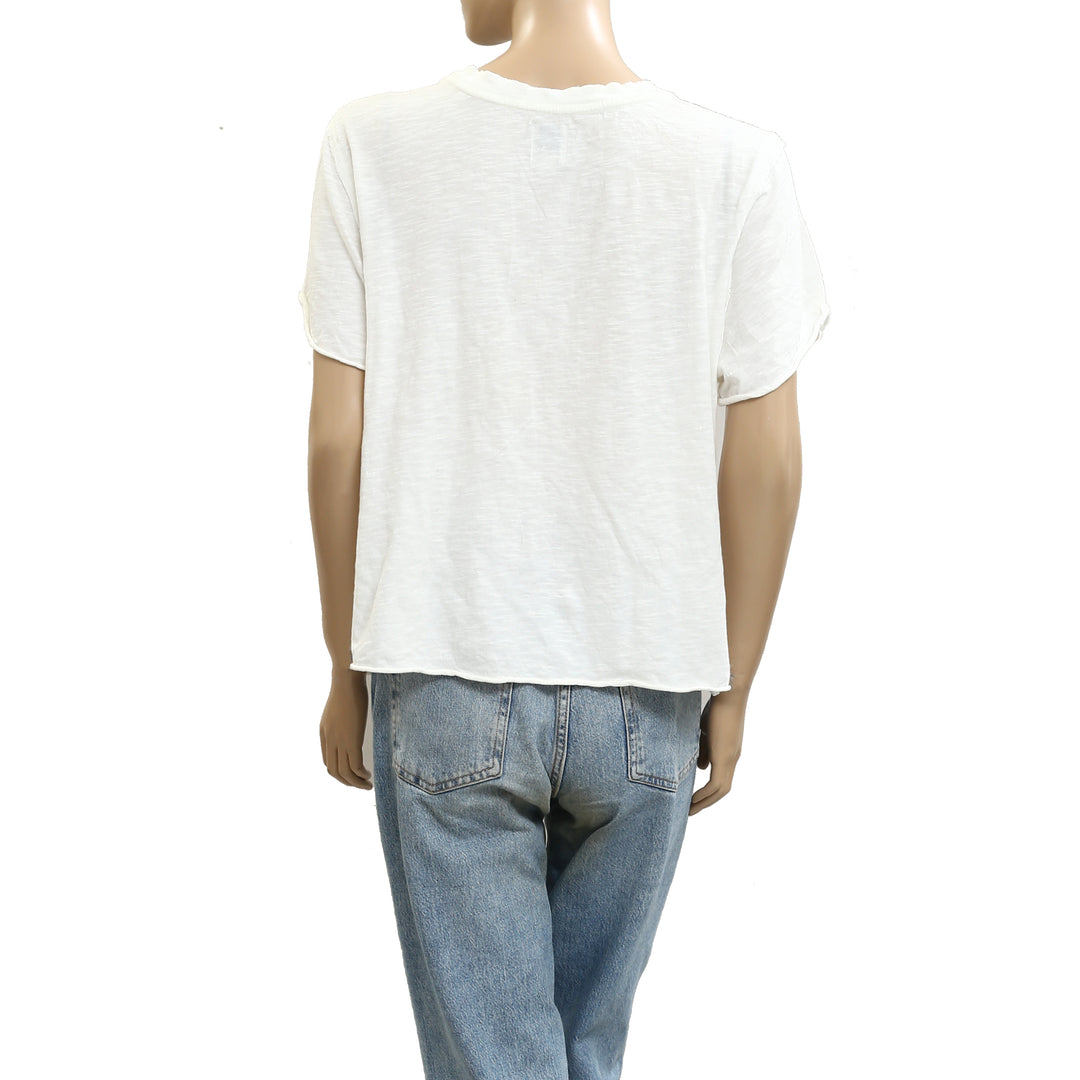 Maeve Anthropologie Embroidered Tee Blouse Top