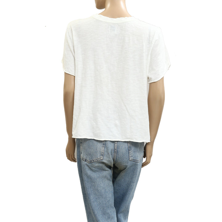 Maeve Anthropologie Embroidered Tee Blouse Top