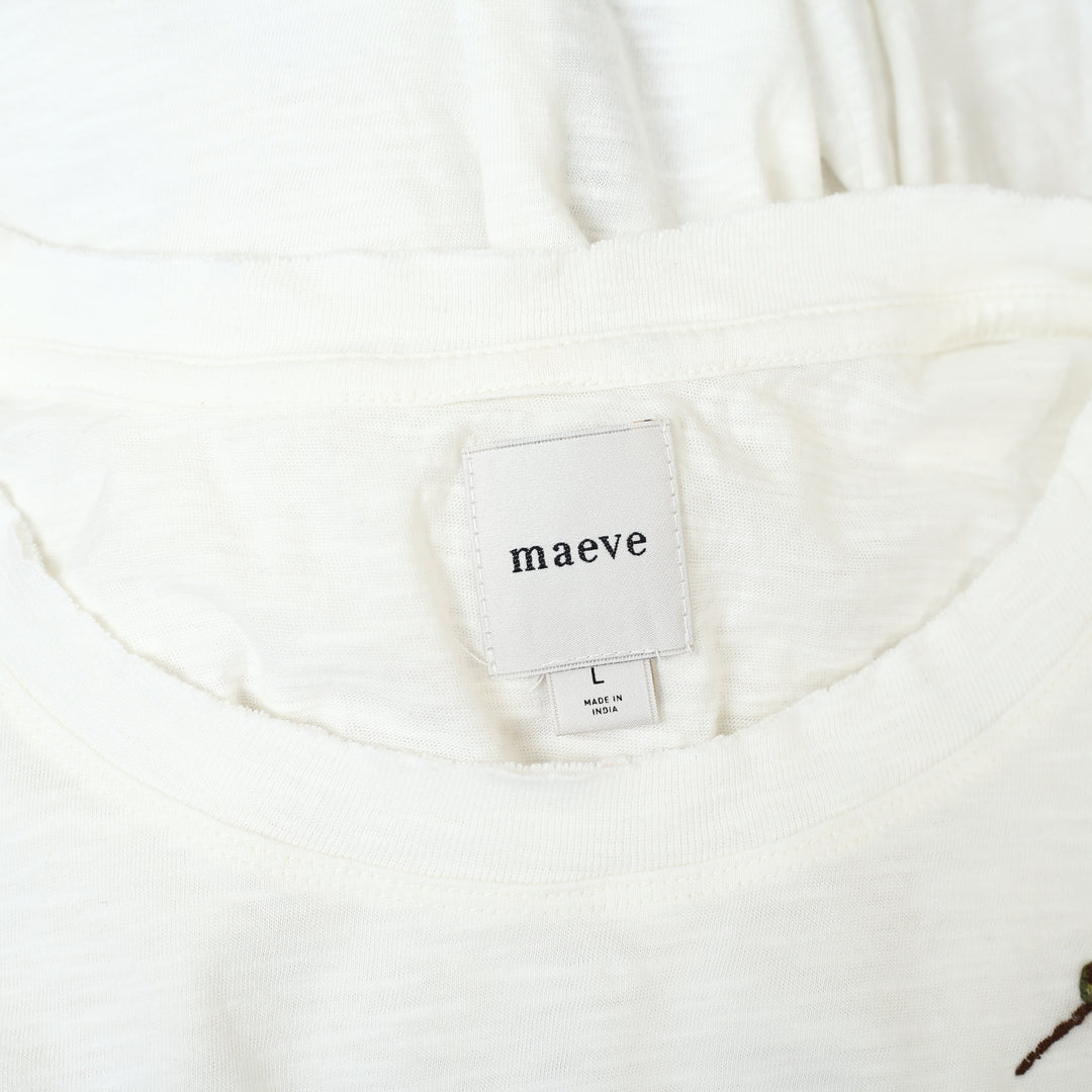 Maeve Anthropologie Embroidered Tee Blouse Top