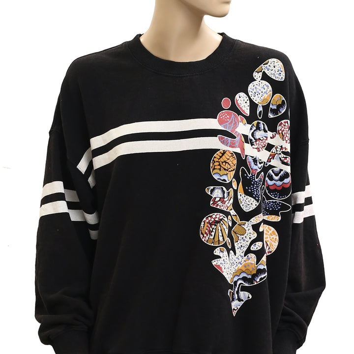 Free People FP Movement All Star Buti Logo Pullover Sweatshirt Top