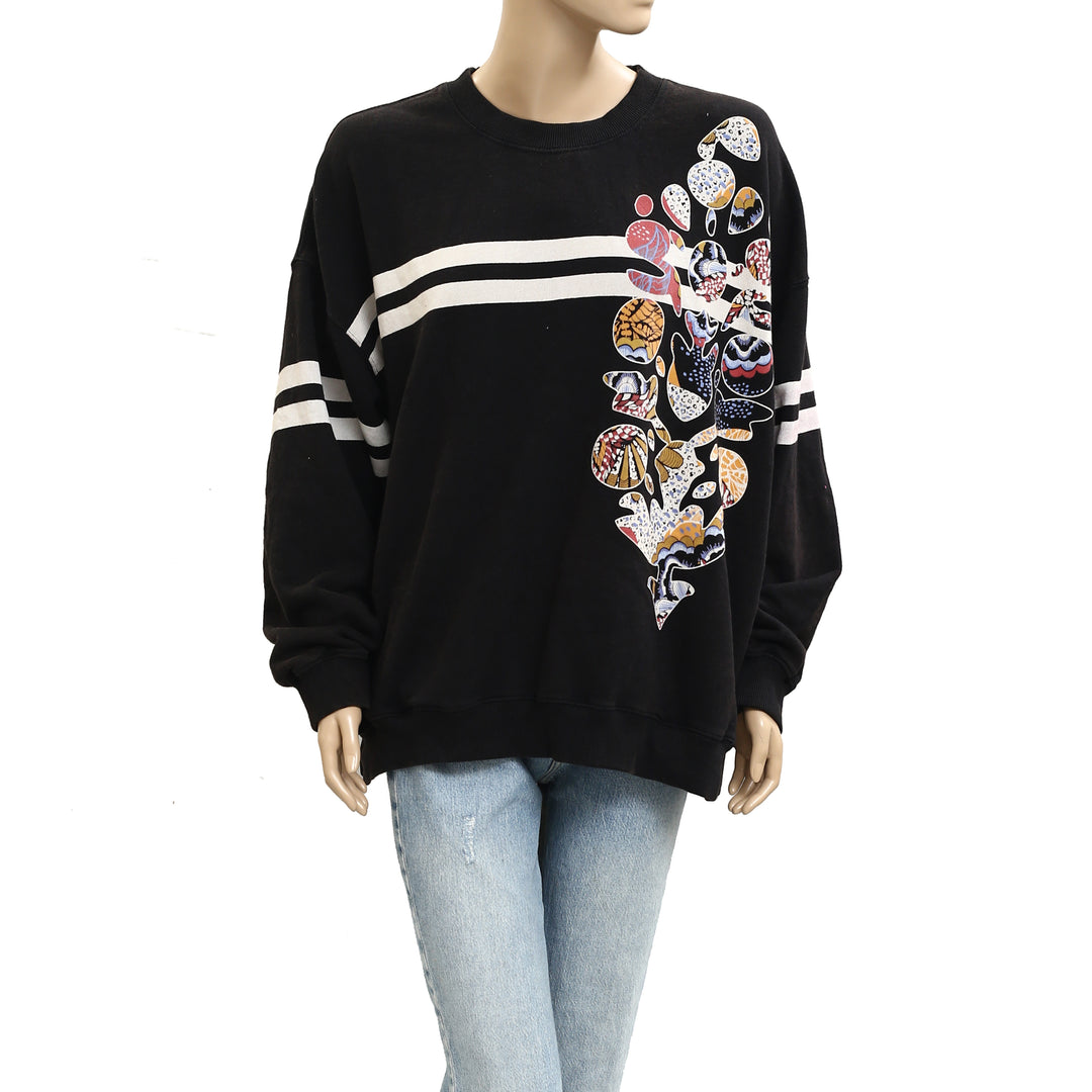 Free People FP Movement All Star Buti Logo Pullover Sweatshirt Top