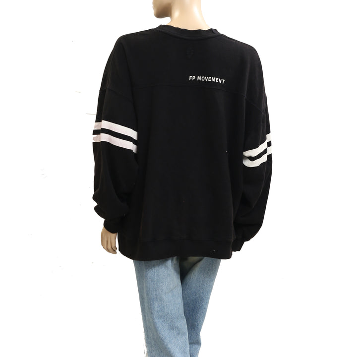 Free People FP Movement All Star Buti Logo Pullover Sweatshirt Top