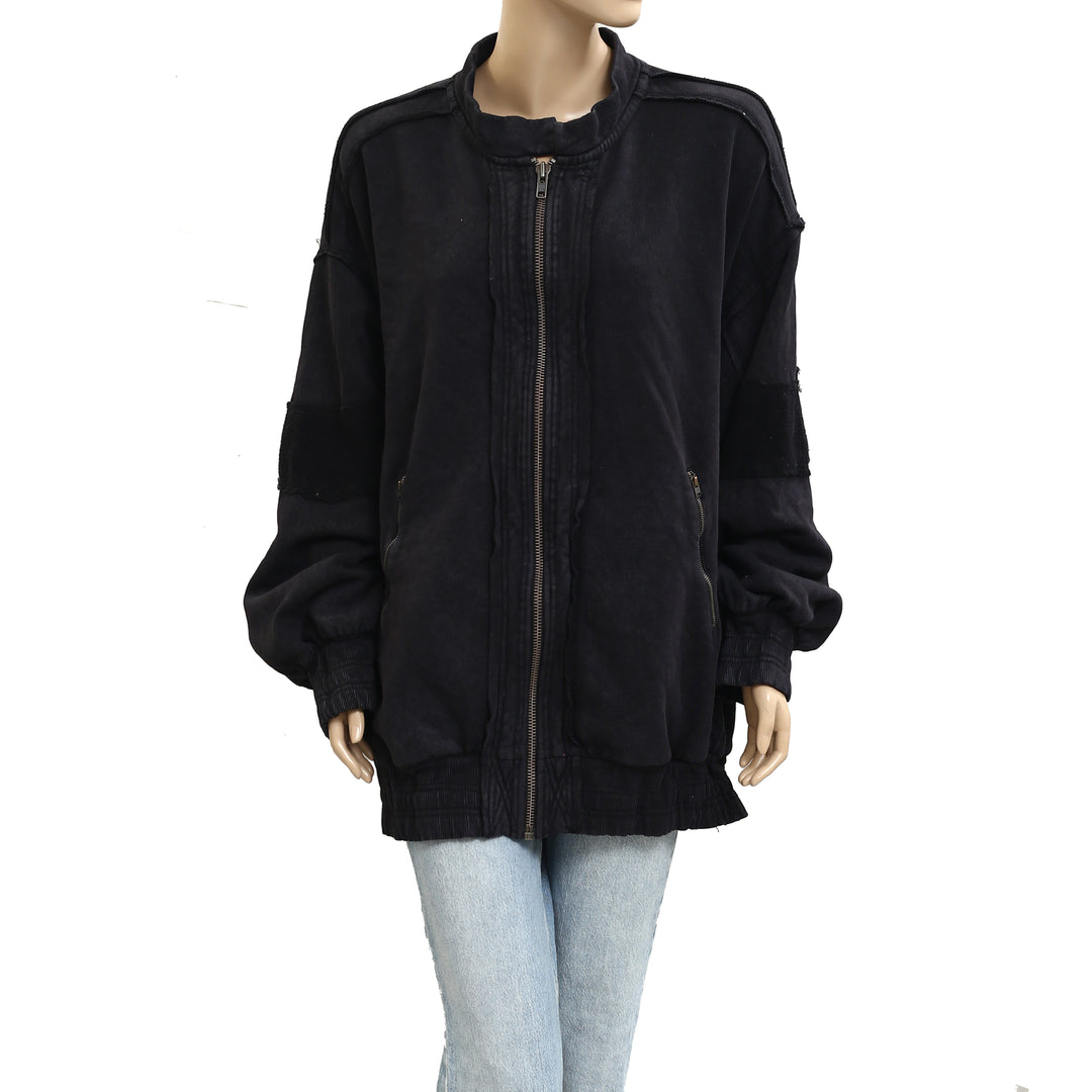 Free People Lou Moto Zip Jacket Top