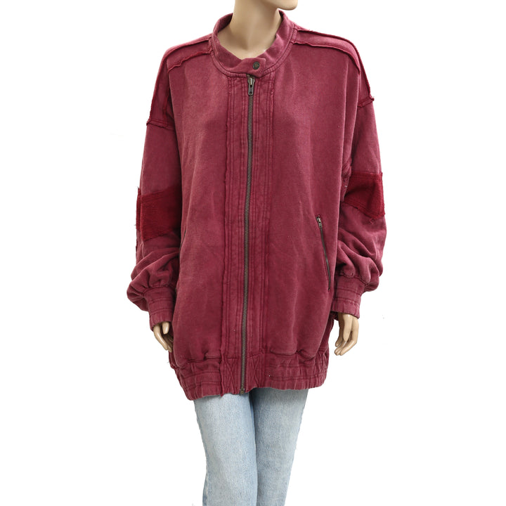 Free People Lou Moto Zip Jacket Top