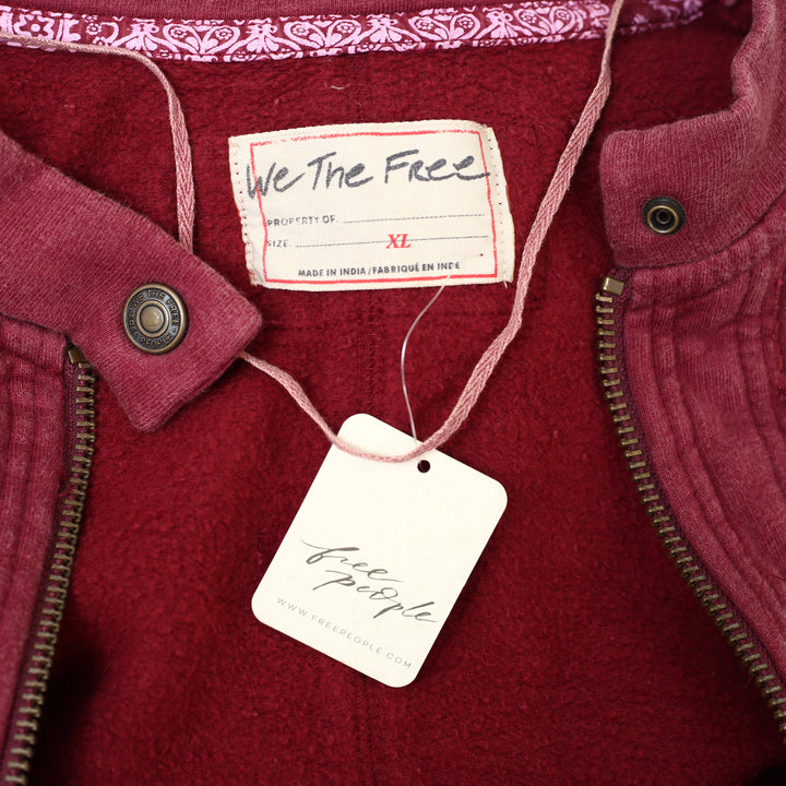 Free People Lou Moto Zip Jacket Top