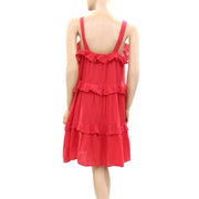 Cover Story Red Tiered Mini Slip Dress