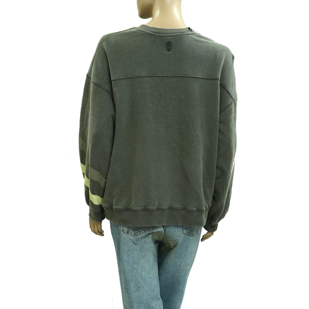 Free People FP Movement All Star Buti Logo Pullover Sweatshirt Top