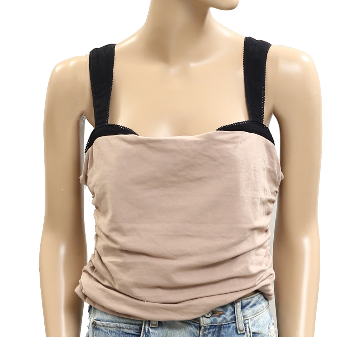 Free People 2 Tone Tank Blouse Top