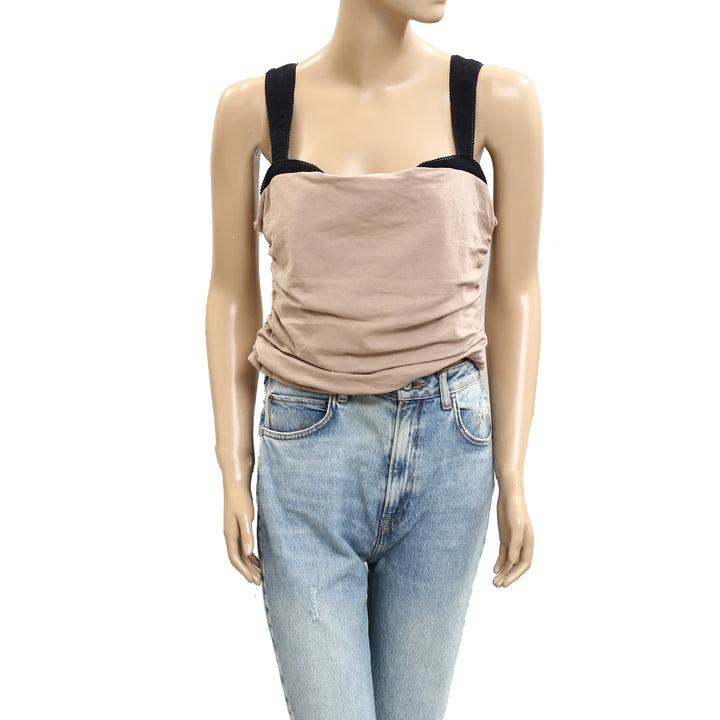 Free People 2 Tone Tank Blouse Top