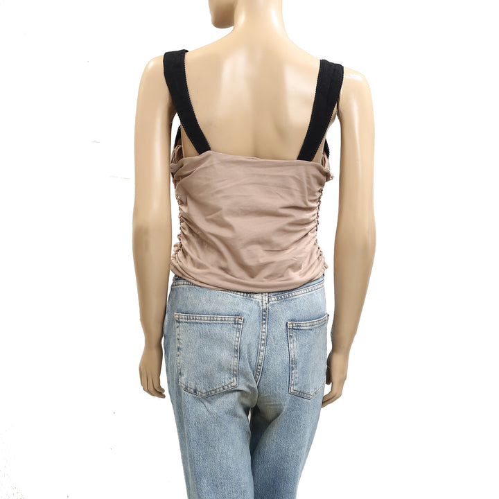 Free People 2 Tone Tank Blouse Top