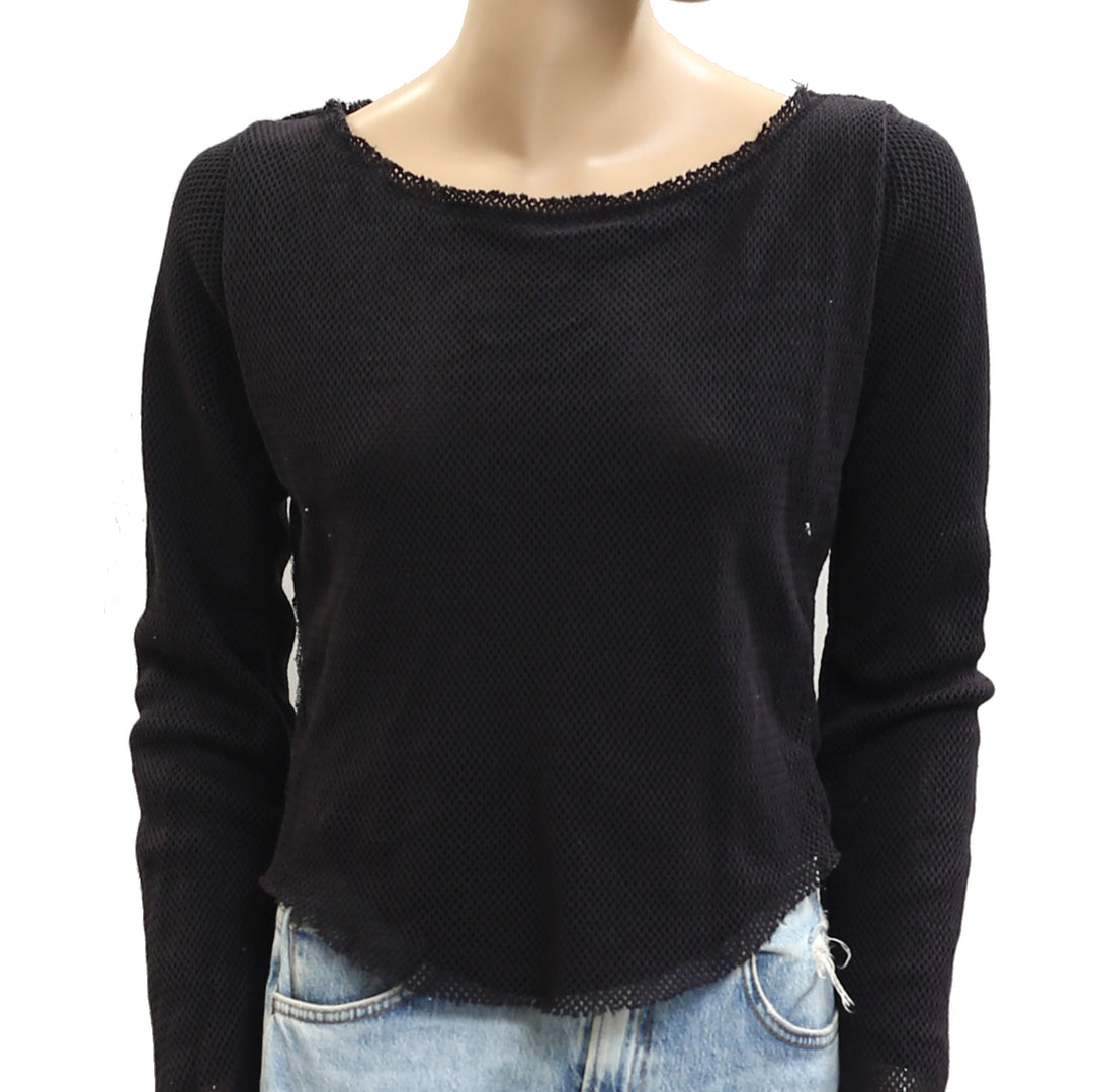 Free People Beau Mesh Layering Blouse Top