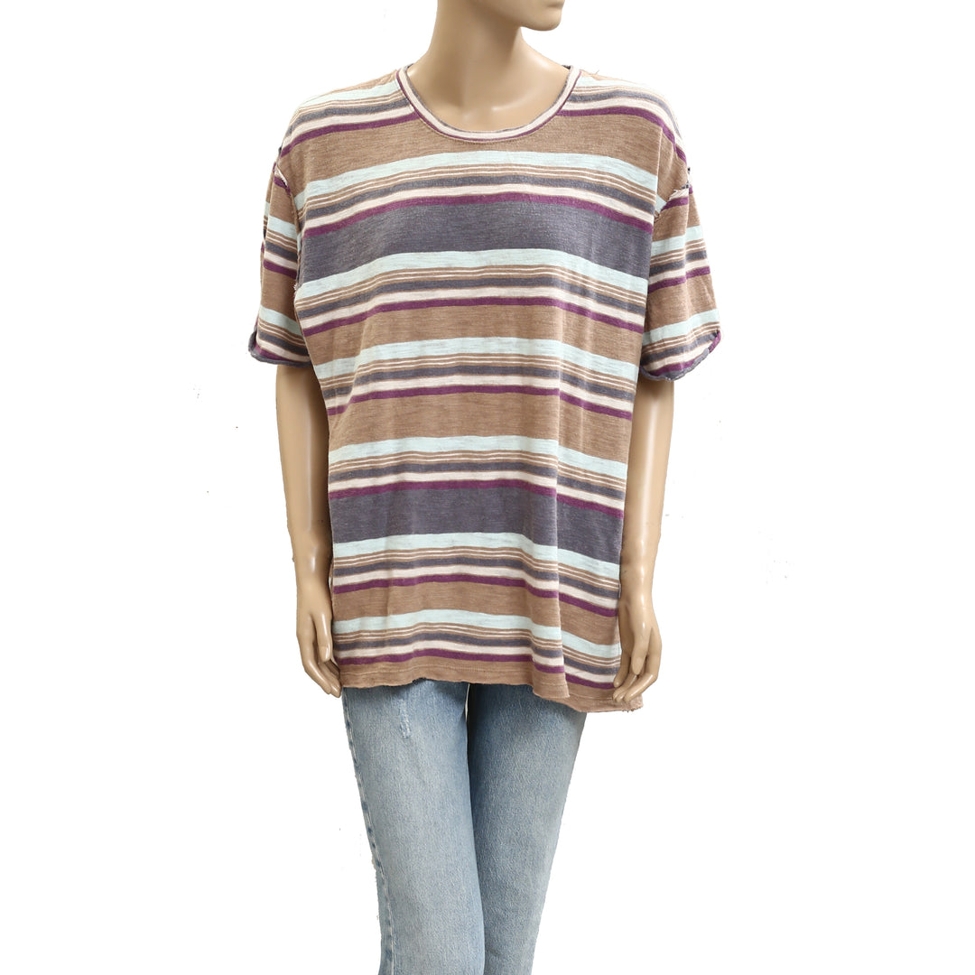 Free People We The Free Nina Stripe Tee Tunic Top