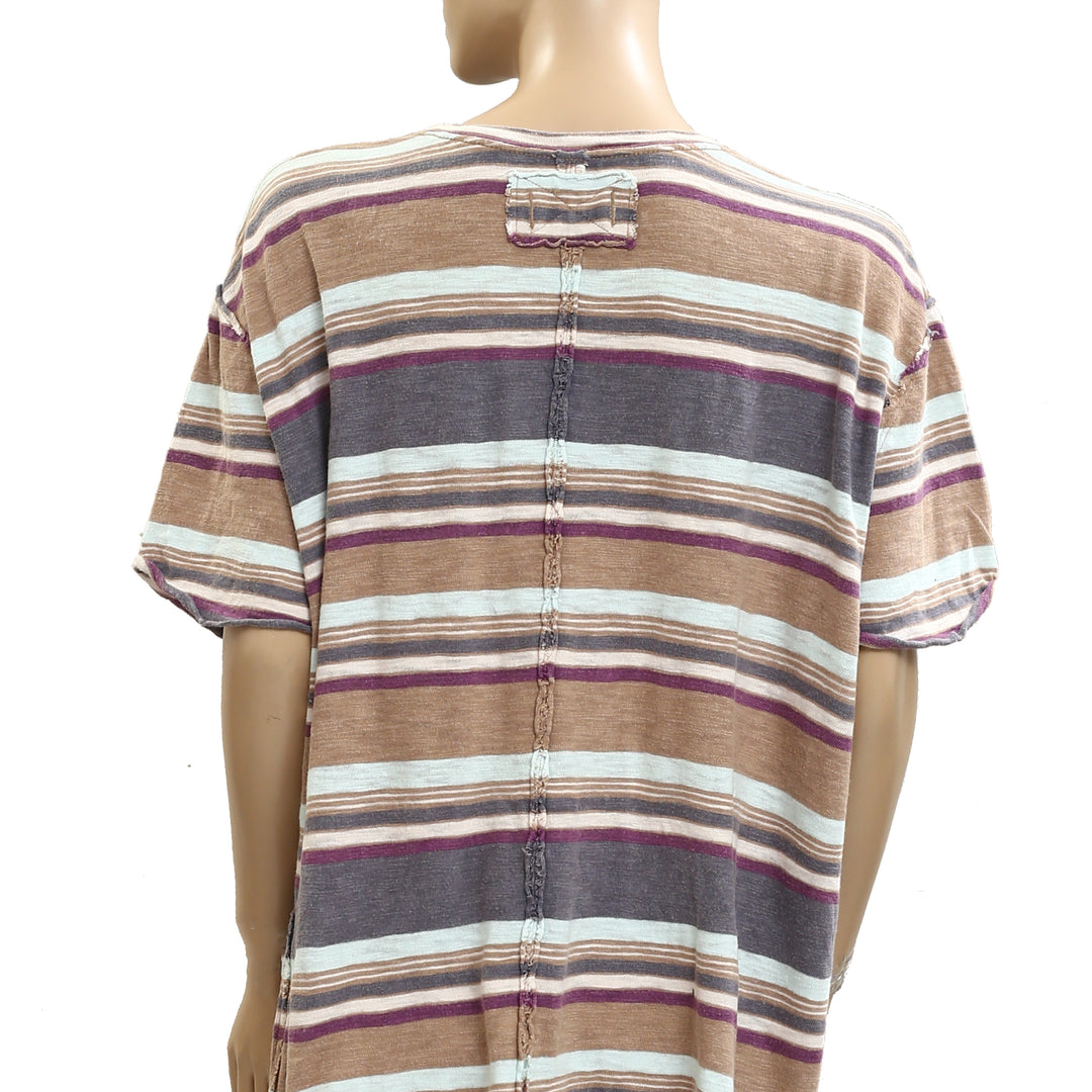Free People We The Free Nina Stripe Tee Tunic Top