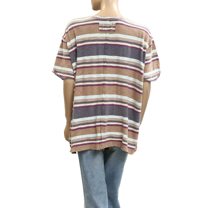 Free People We The Free Nina Stripe Tee Tunic Top