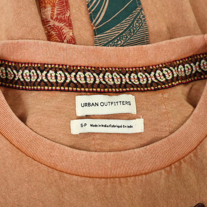 Urban Outfitters Peach Cropped Blouse Tee Top