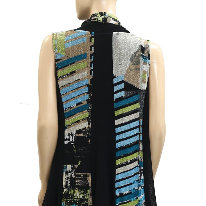 VTG Aris. A Abstract Printed Kimono Jacket Tunic Top