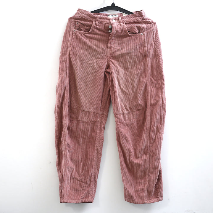 Free People We The Free Good Luck Mid-Rise Cord Barrel Jeans Pants